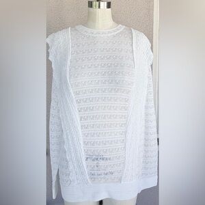 Elegant White Lace Women's Top